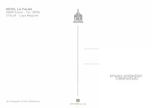 AK / Ansichtskarte Stresa Lago Maggiore Hotel La Palma 