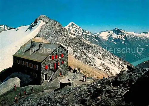 AK / Ansichtskarte Saas Grund Britanniahuette Saastal Allalinhorn Mattmarksee Walliser Alpen Kat. Saas Grund