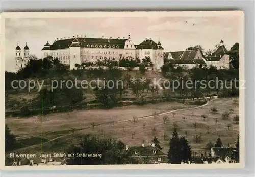 AK / Ansichtskarte Ellwangen Jagst Wallfahrtskirche Schoenenberg Schloss Kat. Ellwangen (Jagst)