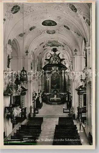 AK / Ansichtskarte Ellwangen Jagst Wallfahrtskirche Schoenenberg Inneres Kat. Ellwangen (Jagst)