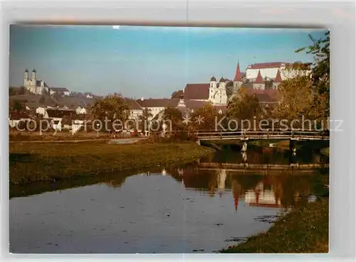 AK / Ansichtskarte Ellwangen Jagst Teilansicht Wallfahrtskirche Schloss Kat. Ellwangen (Jagst)