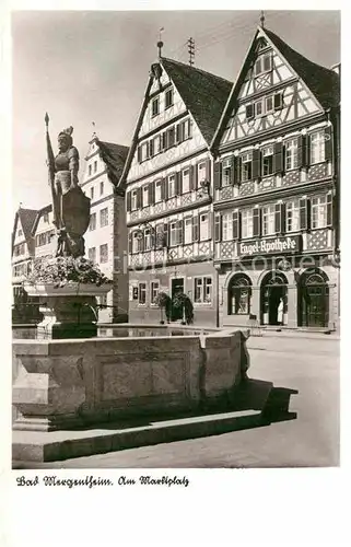 AK / Ansichtskarte Bad Mergentheim Marktplatz Brunnen Kat. Bad Mergentheim