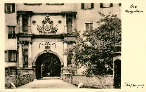 AK / Ansichtskarte Bad Mergentheim Schlosseingang Kat. Bad Mergentheim