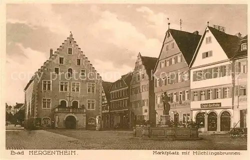 AK / Ansichtskarte Mergentheim Bad Marktplatz Milchlingsbrunnen Kat. Bad Mergentheim