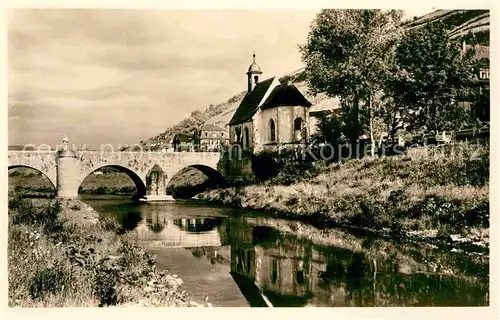 AK / Ansichtskarte Mergentheim Bad Wolfgangskapelle Wolfgangsbruecke Kat. Bad Mergentheim