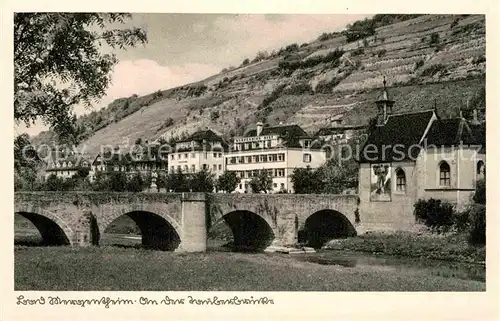 AK / Ansichtskarte Mergentheim Bad Tauberbruecke Wolfgangskapelle Kat. Bad Mergentheim