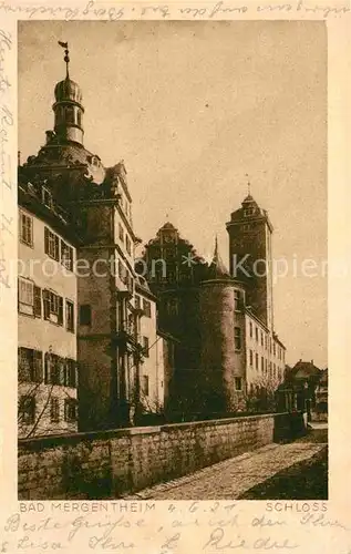 AK / Ansichtskarte Mergentheim Bad Schloss Kat. Bad Mergentheim