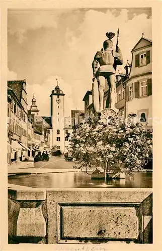 AK / Ansichtskarte Mergentheim Bad Milchlingsbrunnen Burgstrasse Schloss Kat. Bad Mergentheim