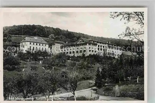 AK / Ansichtskarte Mergentheim Bad Sanatorium Taubertal Kat. Bad Mergentheim