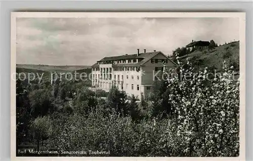 AK / Ansichtskarte Mergentheim Bad Sanatorium Taubertal Kat. Bad Mergentheim