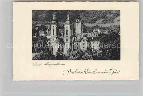 AK / Ansichtskarte Mergentheim Bad Schloss Neujahrswuensche Kat. Bad Mergentheim