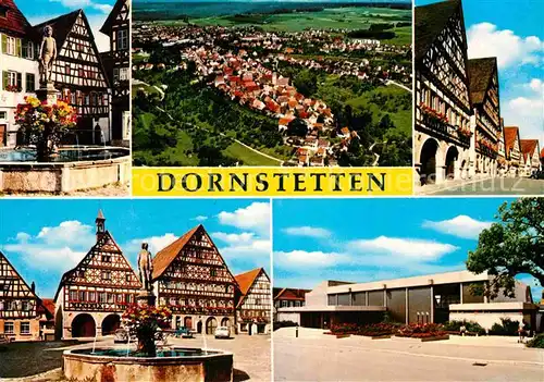 AK / Ansichtskarte Dornstetten Wuerttemberg Fliegeraufnahme Fachwerk Brunnen Kat. Dornstetten