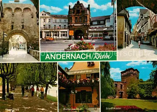 AK / Ansichtskarte Andernach Rheintor Rheinallee Rathaus Stadtmauer Kat. Andernach