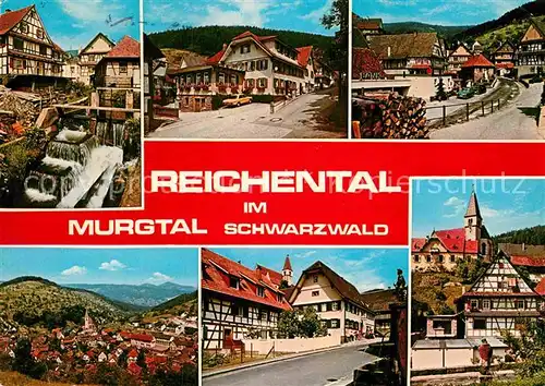 AK / Ansichtskarte Reichental Murgtal Fliegeraufnahme Bach Fachwerk Kat. Gernsbach