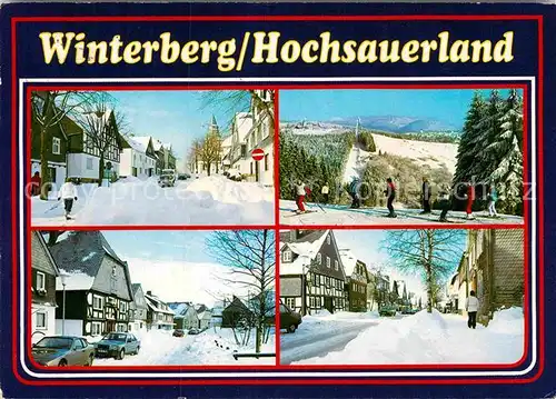 AK / Ansichtskarte Winterberg Hochsauerland Ortspartien im Winter Skigebiet Kat. Winterberg