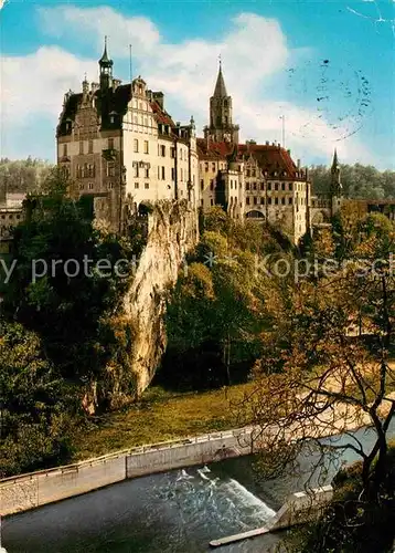 AK / Ansichtskarte Sigmaringen Donaupartie Schloss des Fuersten von Hohenzollern Kat. Sigmaringen
