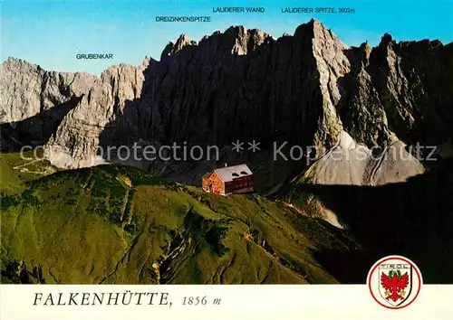 AK / Ansichtskarte Hinterriss Tirol Falkenhuette des DAV Adolf Sotier Haus im Karwendel Fliegeraufnahme Kat. Vomp