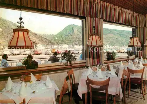 AK / Ansichtskarte St Goar Rhein Hotel Zum Goldenen Loewen Historisches Haus 18. Jhdt. Restaurant Kat. Sankt Goar