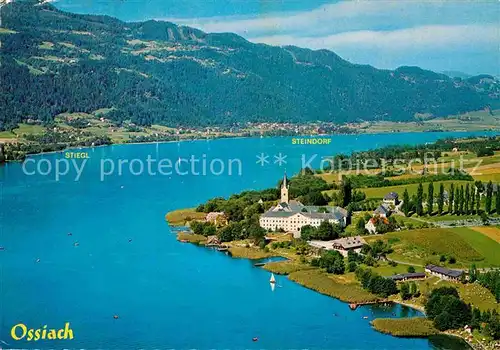 AK / Ansichtskarte Ossiach Stift Ossiach am Ossiachersee Alpen Fliegeraufnahme Kat. Ossiach