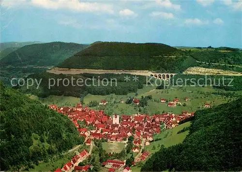 AK / Ansichtskarte Wiesensteig Luftkurort Fliegeraufnahme Kat. Wiesensteig