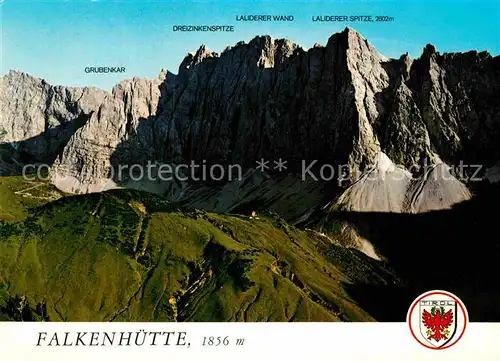 AK / Ansichtskarte Hinterriss Tirol Falkenhuette Adolf Sotier Haus erbaut 1923 Karwendelgebirge Fliegeraufnahme Kat. Vomp
