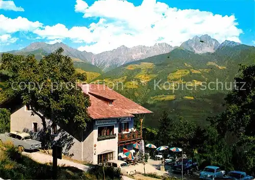 AK / Ansichtskarte Tirol Merano Albergo Gasthaus Zum Tiroler Kreuz Alpenblick