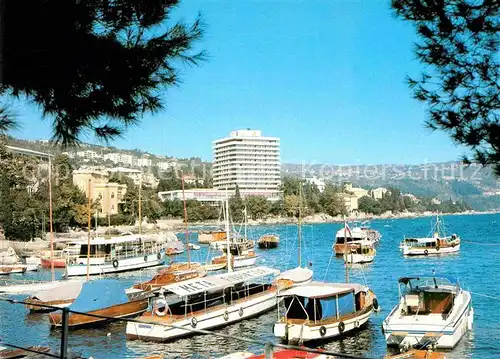 AK / Ansichtskarte Opatija Istrien Hotel Adriatik Hafen