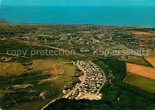 AK / Ansichtskarte Kampen Sylt Fliegeraufnahme mit Campingplatz Kat. Kampen (Sylt)