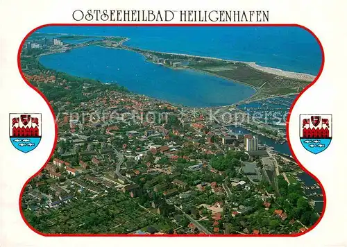 AK / Ansichtskarte Heiligenhafen Ostseebad Fliegeraufnahme mit Strand Kat. Heiligenhafen