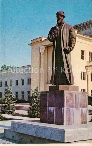 AK / Ansichtskarte Taschkent Usbekistan Monument to Alisher Navoi