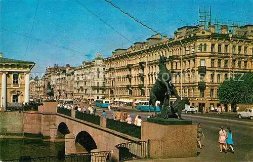 AK / Ansichtskarte St Petersburg Leningrad Anichkov Bridge 