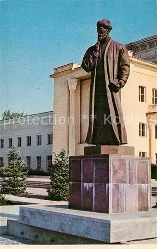 AK / Ansichtskarte Taschkent Usbekistan Monument to Alisher Navoi