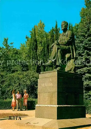 AK / Ansichtskarte Jalta Ukraine Monument A. P. Chekhov 