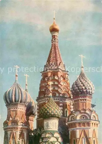 AK / Ansichtskarte Moscow Moskva Cupolas of St. Basils Cathedral  Kat. Moscow