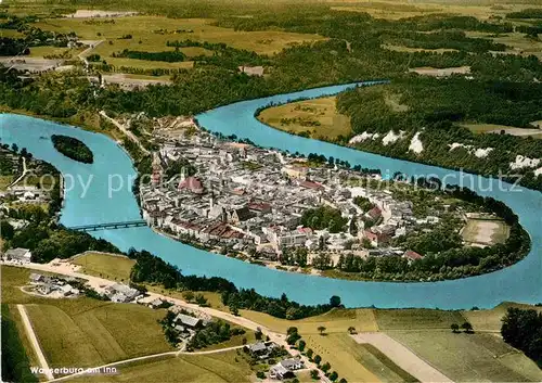 AK / Ansichtskarte Wasserburg Inn Fliegeraufnahme Kat. Wasserburg a.Inn