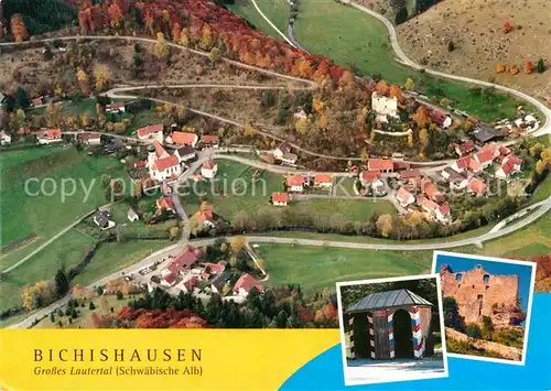 AK / Ansichtskarte Bichishausen Fliegeraufnahme Zollstelle Fuerstenberg Burg Bichishausen  Kat. Muensingen