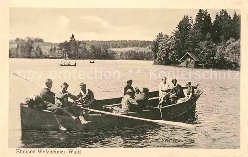 AK / Ansichtskarte Ebnisee im Welzheimer Wald Bootspartie