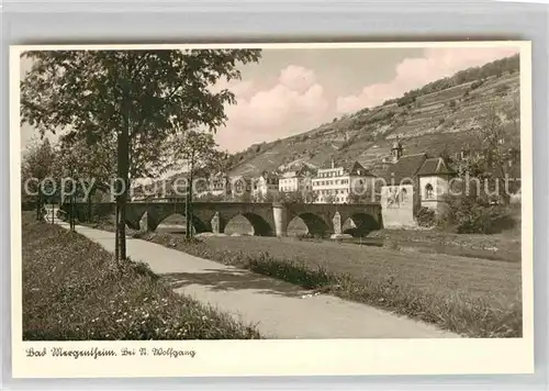 AK / Ansichtskarte Mergentheim Bad Sankt Wolfgangskapelle Bruecke Kat. Bad Mergentheim