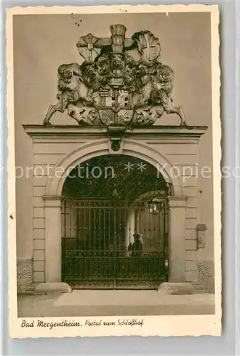 AK / Ansichtskarte Mergentheim Bad Portal Schlosshof Kat. Bad Mergentheim