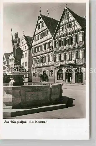 AK / Ansichtskarte Mergentheim Bad Marktplatz Brunnen Kat. Bad Mergentheim