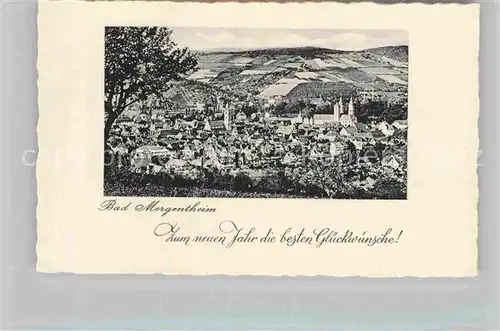 AK / Ansichtskarte Mergentheim Bad Neujahrskarte Panorama Kat. Bad Mergentheim