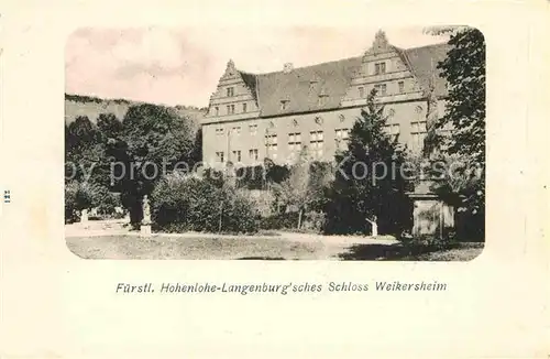 AK / Ansichtskarte Weikersheim Schloss Kat. Weikersheim