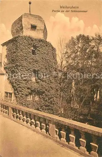 AK / Ansichtskarte Weikersheim Partie an der Schlossmauer Kat. Weikersheim