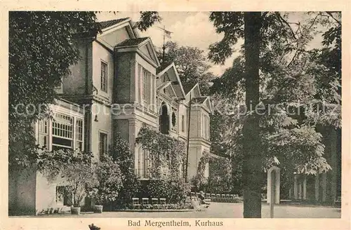 AK / Ansichtskarte Bad Mergentheim Kurhaus  Kat. Bad Mergentheim