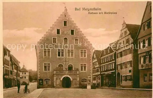 AK / Ansichtskarte Bad Mergentheim Rathaus Marktplatz Kat. Bad Mergentheim