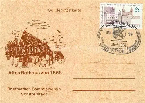 AK / Ansichtskarte Schifferstadt Altes Rathaus Sonderpostkarte Kat. Schifferstadt