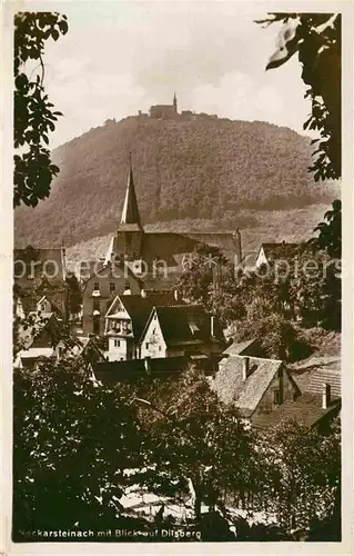 AK / Ansichtskarte Neckarsteinach mit Kirche und Dilsberg Kat. Neckarsteinach