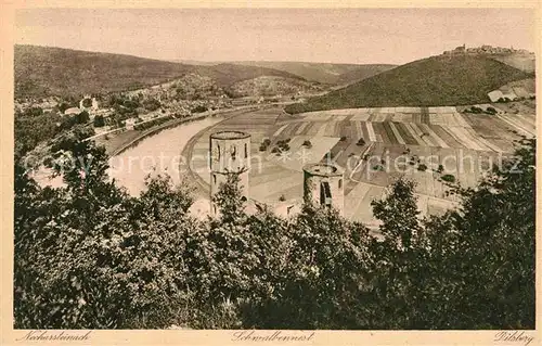 AK / Ansichtskarte Neckarsteinach Panorama mit Burg Schwalbennest Kat. Neckarsteinach