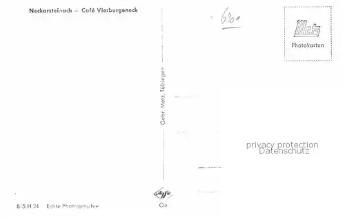 AK / Ansichtskarte Neckarsteinach Cafe Vierburgeneck Kat. Neckarsteinach