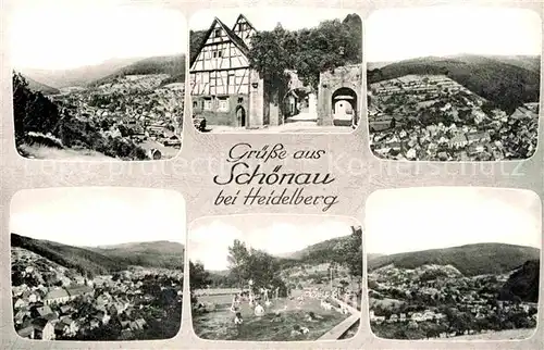 AK / Ansichtskarte Schoenau Odenwald Panoramen Kat. Schoenau